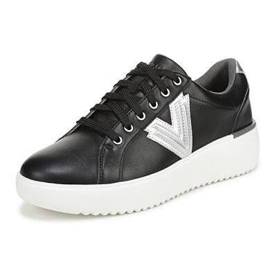 Vionic Damen Kearny Lace 2.0 Schnürschuhe, Schwarzes Metallic-Leder, Mittel, EU 35 Vionic Damen Kearny Lace 2.0 Schnürschuhe, Schwarzes Metallic-Leder, Mittel, EU 35