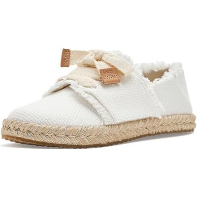 TOMS Carolina Schnürhalbschuhe, flach, Weiß, Strandseite, gewebt/ausgefranst, Größe 34 TOMS Carolina Schnürhalbschuhe, flach, Weiß, Strandseite, gewebt/ausgefranst, Größe 34
