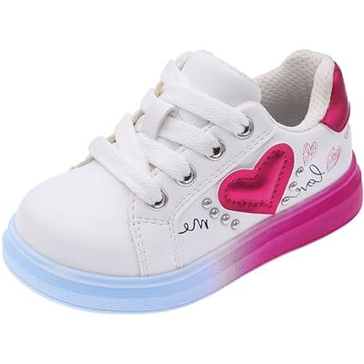Chicco Mädchen Lässiger Sneaker mit Elastischen Schnürsenkeln Krippenschuh Chicco Mädchen Lässiger Sneaker mit Elastischen Schnürsenkeln Krippenschuh