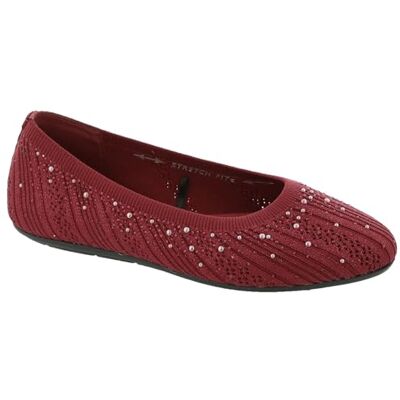 Skechers Damen Cleo 2.0-Glitzy Daze Ballerinas, Rot/Ausflug, einfarbig (Getaway Solids), 35 EU Skechers Damen Cleo 2.0-Glitzy Daze Ballerinas, Rot/Ausflug, einfarbig (Getaway Solids), 35 EU
