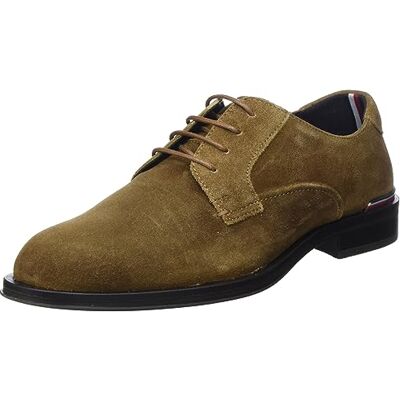 Tommy Hilfiger Herren Derby Schuhe Wildleder, Braun (Desert Khaki), 44 Tommy Hilfiger Herren Derby Schuhe Wildleder, Braun (Desert Khaki), 44