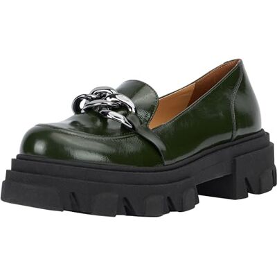 SWIRLIE Damen Leder Slipper, GRÜN Mehrfarbig, 39 EU SWIRLIE Damen Leder Slipper, GRÜN Mehrfarbig, 39 EU