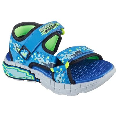 Skechers Jungen Mega-Splash 4K Turnschuhe, Black Synthetic/Blue & Lime Trim, 36.5 EU Skechers Jungen Mega-Splash 4K Turnschuhe, Black Synthetic/Blue & Lime Trim, 36.5 EU