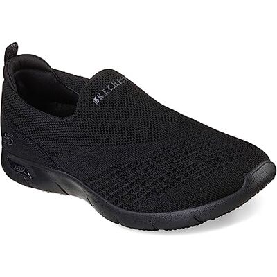 Skechers Damen Casual Sneaker, Schwarz, 40 EU Weit Skechers Damen Casual Sneaker, Schwarz, 40 EU Weit