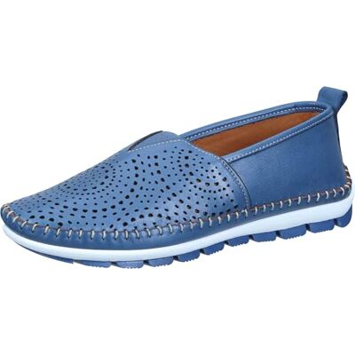 Manitu 840155-05, Damen-Mokassin, Blau, 41 EU Manitu 840155-05, Damen-Mokassin, Blau, 41 EU