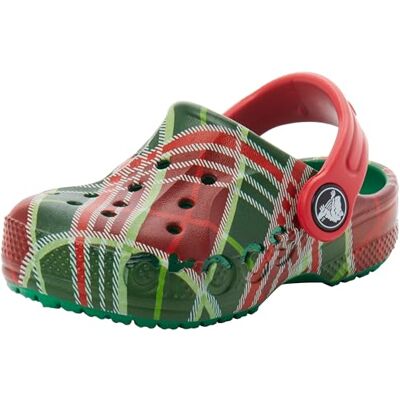 Crocs Unisex Kinder Baya Holiday Plaid Clog T Clog, Kelly Green, 22/23 EU Crocs Unisex Kinder Baya Holiday Plaid Clog T Clog, Kelly Green, 22/23 EU