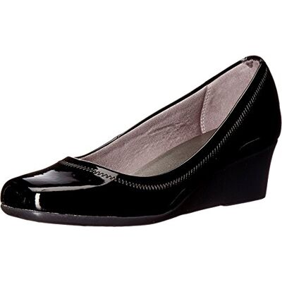 LifeStride Women's Groovy Wedge Pump, black, 9 W US LifeStride Women's Groovy Wedge Pump, black, 9 W US