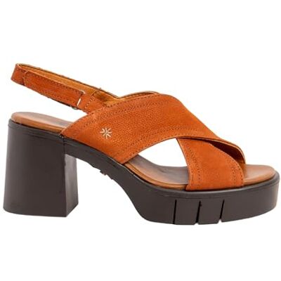 ART 1990 Eivissa Damen-Sandalen mit Ferse, Dunkelorange-Brown, Größe 38 ART 1990 Eivissa Damen-Sandalen mit Ferse, Dunkelorange-Brown, Größe 38