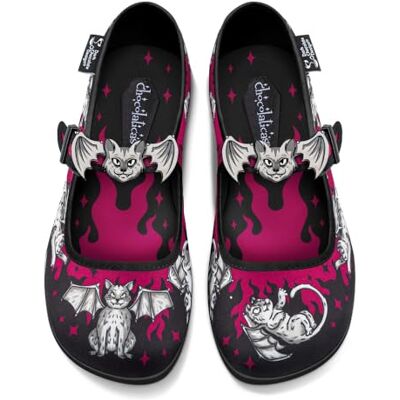 Hot Chocolate Design Chocolaticas Funky Canvas Damen Mary Jane Flache Schuhe, The Gargoyle Cats, 39 EU Hot Chocolate Design Chocolaticas Funky Canvas Damen Mary Jane Flache Schuhe, The Gargoyle Cats, 39 EU