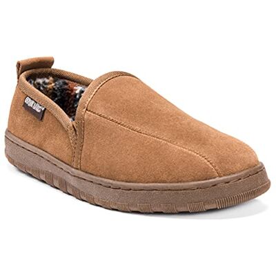 MUK LUKS Eric Dbl Gore Herren-schlupfschuh, Bedruckt, Berber-Wildleder Hausschuh, Hellbraun, 47 EU MUK LUKS Eric Dbl Gore Herren-schlupfschuh, Bedruckt, Berber-Wildleder Hausschuh, Hellbraun, 47 EU