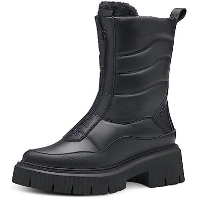 MARCO TOZZI Damen Stiefeletten ohne Absatz Winter Plateau, Schwarz (Black Met.Comb), 40 MARCO TOZZI Damen Stiefeletten ohne Absatz Winter Plateau, Schwarz (Black Met.Comb), 40