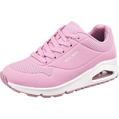 Skechers Mädchen Uno Stand On Air Turnschuhe, Pink Pu Trim, 27.5 EU Skechers Mädchen Uno Stand On Air Turnschuhe, Pink Pu Trim, 27.5 EU