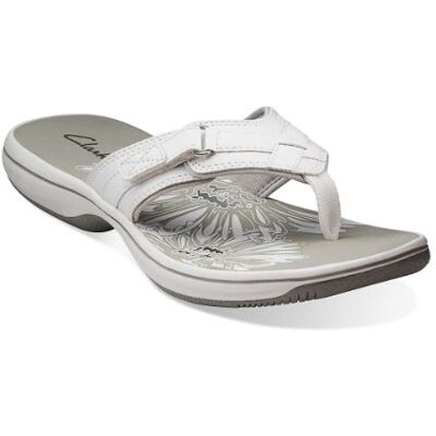 Clarks Damen Brinkley Sea Zehentrenner Turnschuhe, Weiß, 42 EU Clarks Damen Brinkley Sea Zehentrenner Turnschuhe, Weiß, 42 EU