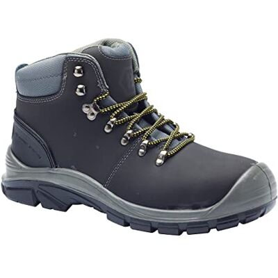 Blackrock Malvern Schwarz Leichtgewichtige Sicherheitsstiefel, S3 Stahlkappe, Herren & Damen, Lederschuhe, Wasserbeständig, schützende Stahlzwischensohle, Rutschfeste Sicherheitsstiefel Blackrock Malvern Schwarz Leichtgewichtige Sicherheitsstiefel, S3 Stahlkappe, Herren & Damen, Lederschuhe, Wasserbeständig, schützende Stahlzwischensohle, Rutschfeste Sicherheitsstiefel