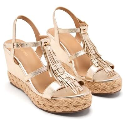 GIOSEPPO Damen Elderon Espadrilles, Platinfarben, 40 EU GIOSEPPO Damen Elderon Espadrilles, Platinfarben, 40 EU