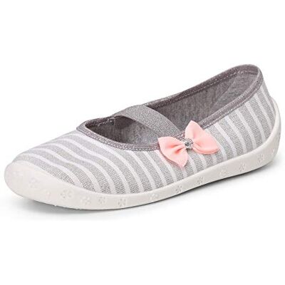 Ladeheid Kinder Mädchen Hausschuhe LARW008 (Melange Weiß Bogen, 28 EU) Ladeheid Kinder Mädchen Hausschuhe LARW008 (Melange Weiß Bogen, 28 EU)