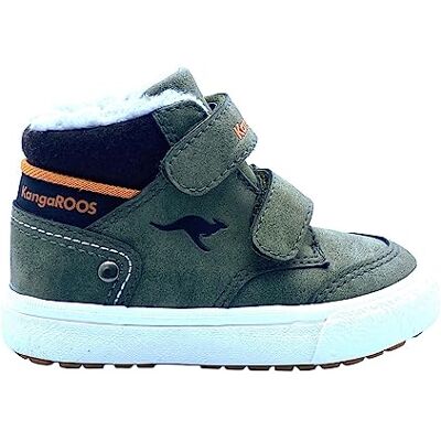 KangaROOS Unisex Kinder K-Hut Sneaker, Olive Flame, 27 EU KangaROOS Unisex Kinder K-Hut Sneaker, Olive Flame, 27 EU