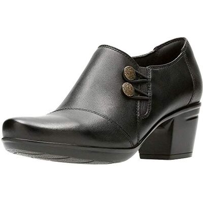 Clarks Damen Emslie Warren Slipper, Schwarzes Leder, 37.5 EU Clarks Damen Emslie Warren Slipper, Schwarzes Leder, 37.5 EU