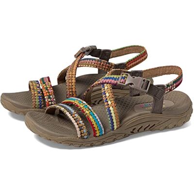 Skechers Damen Reggae Sew Me Slingback im Boho-Stil Sandale, Taupe Multi, 37 EU Skechers Damen Reggae Sew Me Slingback im Boho-Stil Sandale, Taupe Multi, 37 EU