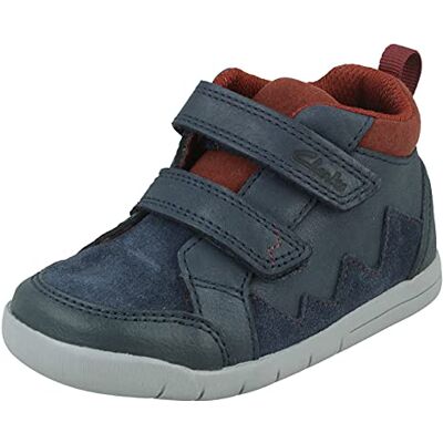 Clarks Jungen Rex Park T Sneaker, Navig Leder, 27.5 EU Clarks Jungen Rex Park T Sneaker, Navig Leder, 27.5 EU