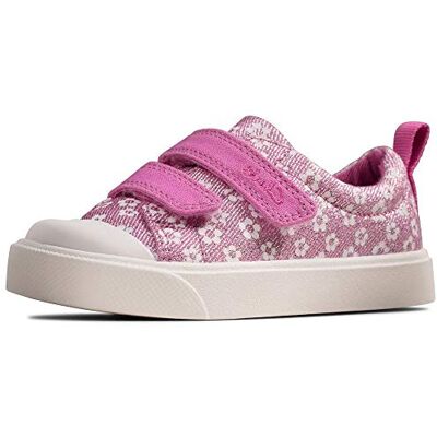 Clarks Mädchen Sneaker Niedrig, Pink (Pink Canvas), 20.5 EU Clarks Mädchen Sneaker Niedrig, Pink (Pink Canvas), 20.5 EU