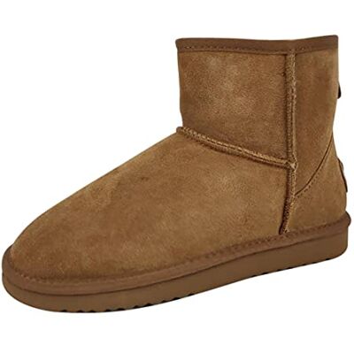 OOG, GENERATION OOG Boots Damen Lederboots Stiefel Mini Boots, Schneestiefel echtes Leder, warme und Fell gefütterte Winterschuhe, rutschfeste, Flache, bequem und Kurze Stiefel (58541Camel, numeric_37) OOG, GENERATION OOG Boots Damen Lederboots Stiefel Mini Boots, Schneestiefel echtes Leder, warme und Fell gefütterte Winterschuhe, rutschfeste, Flache, bequem und Kurze Stiefel (58541Camel, numeric_37)
