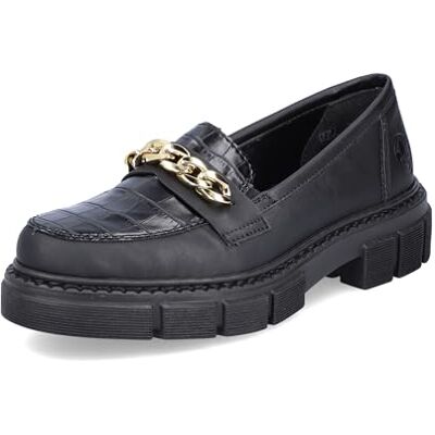 Rieker Damen M3861 Slipper, Schwarz, 36 EU Rieker Damen M3861 Slipper, Schwarz, 36 EU