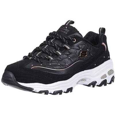 Skechers D'Lites Me Time Damen-Sneaker, Schwarz Rotgold, 35.5 EU Weit Skechers D'Lites Me Time Damen-Sneaker, Schwarz Rotgold, 35.5 EU Weit