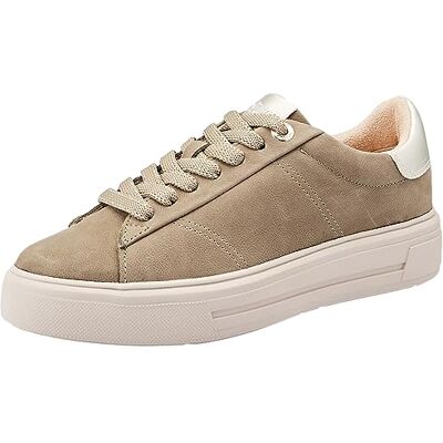 S. Oliver Damen Sneaker flach Elegant mit Schnürsenkeln und Reißverschluss, Grün (Khaki), 40 EU S. Oliver Damen Sneaker flach Elegant mit Schnürsenkeln und Reißverschluss, Grün (Khaki), 40 EU