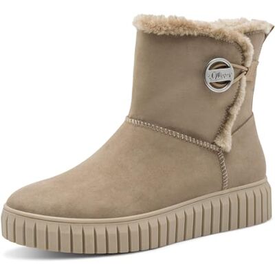 S. Oliver Damen Winterstiefel ohne Absatz Gefüttert Vegan, Braun (Taupe), 42 EU S. Oliver Damen Winterstiefel ohne Absatz Gefüttert Vegan, Braun (Taupe), 42 EU