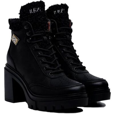 Replay Damen Stiefeletten mit Blockabsatz, Black 003 (Schwarz), 40 Replay Damen Stiefeletten mit Blockabsatz, Black 003 (Schwarz), 40