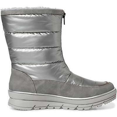 Jana Damen Winterstiefel ohne Absatz mit Reißverschluss Gefüttert Weite H Mehrweite, Silber (Silver Comb), 38 EU Jana Damen Winterstiefel ohne Absatz mit Reißverschluss Gefüttert Weite H Mehrweite, Silber (Silver Comb), 38 EU
