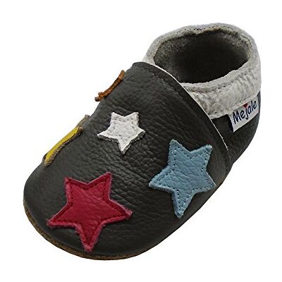 Mejale Baby Krabbelschuhe aus Rindsleder mit Wildledersohle Breite Zehenbox, elastischer Schaft und weiche Wildledersohle für natürlichen Komfort bei den ersten Schritten Mejale Baby Krabbelschuhe aus Rindsleder mit Wildledersohle Breite Zehenbox, elastischer Schaft und weiche Wildledersohle für natürlichen Komfort bei den ersten Schritten