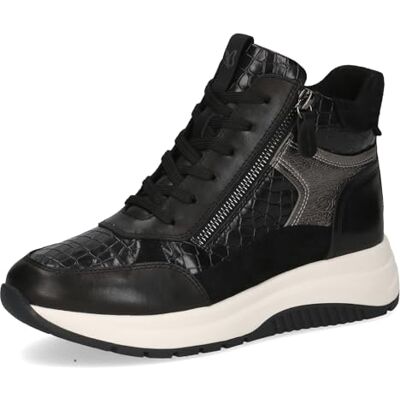 CAPRICE Damen Sneaker hoch mit Reißverschluss Plateau, Schwarz (Black Comb), 40 EU CAPRICE Damen Sneaker hoch mit Reißverschluss Plateau, Schwarz (Black Comb), 40 EU