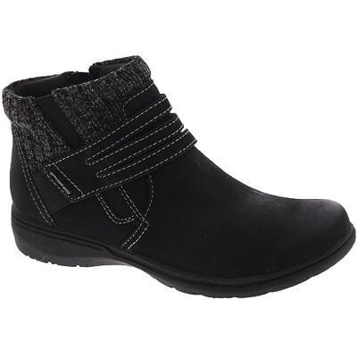 Clarks Carleigh Lane Stiefelette für Damen, Schwarz Nubuk, 7 Clarks Carleigh Lane Stiefelette für Damen, Schwarz Nubuk, 7