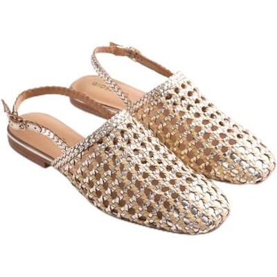 GIOSEPPO Watkins Mary Jane Flat für Damen, Platinum, 38.5 EU GIOSEPPO Watkins Mary Jane Flat für Damen, Platinum, 38.5 EU