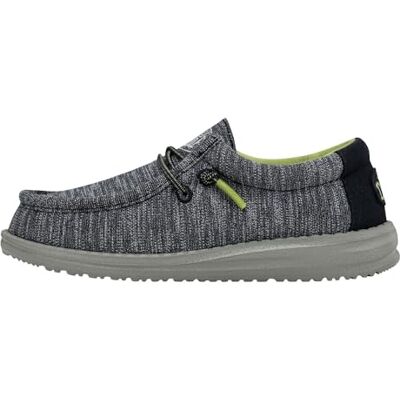 HEYDUDE Hey Dude Wally Youth Stretch Boys Shoes Navy Size EU 34 HEYDUDE Hey Dude Wally Youth Stretch Boys Shoes Navy Size EU 34