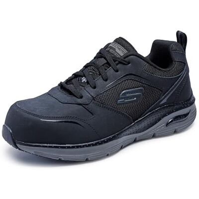 Skechers Herren Lace Up Safety Arch Fit Sr Comp Toe BAU-Schuhe, Schwarz/Dunkelgrau, 40 EU Weit Skechers Herren Lace Up Safety Arch Fit Sr Comp Toe BAU-Schuhe, Schwarz/Dunkelgrau, 40 EU Weit