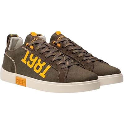 Replay Herren Sneaker mit Schnürung, Mil Grn Orange 2510 (Mehrfarbig), 42 Replay Herren Sneaker mit Schnürung, Mil Grn Orange 2510 (Mehrfarbig), 42
