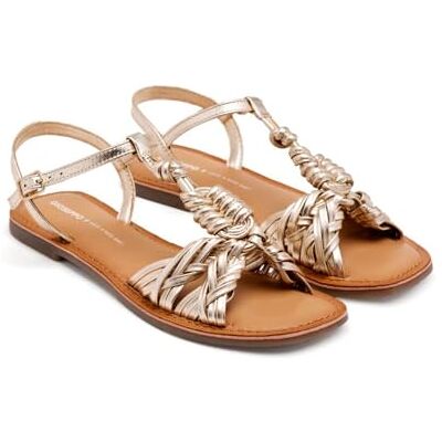 GIOSEPPO Damen Walden Flache Sandale, Platinfarben, 37 EU GIOSEPPO Damen Walden Flache Sandale, Platinfarben, 37 EU