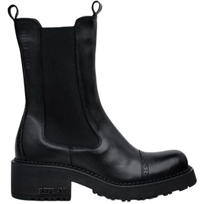 Replay Damen Chelsea Boots mit hohem Schaft, Black 003 (Schwarz), 35 Replay Damen Chelsea Boots mit hohem Schaft, Black 003 (Schwarz), 35