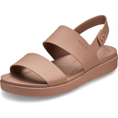Crocs Brooklyn Damen-Sandalen mit Riemen, niedrig, niedrig, Milchschokolade, 42/43 EU Crocs Brooklyn Damen-Sandalen mit Riemen, niedrig, niedrig, Milchschokolade, 42/43 EU