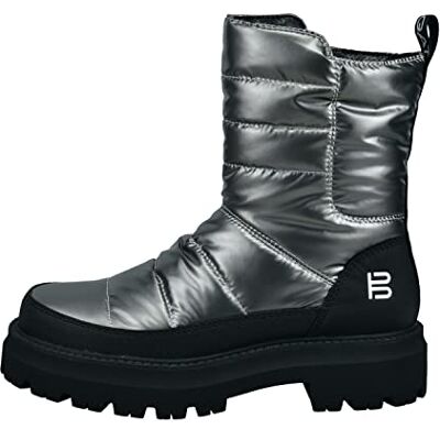 BAGATT Damen Carley Boots, Silver Black, 40 EU BAGATT Damen Carley Boots, Silver Black, 40 EU
