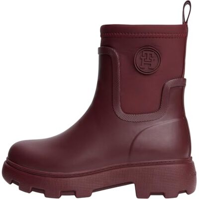 Tommy Hilfiger Damen Th Stamp Warm Ankle Rain Boot Fw0fw09544Rainboots, Red Oxblood, 37 EU Tommy Hilfiger Damen Th Stamp Warm Ankle Rain Boot Fw0fw09544Rainboots, Red Oxblood, 37 EU