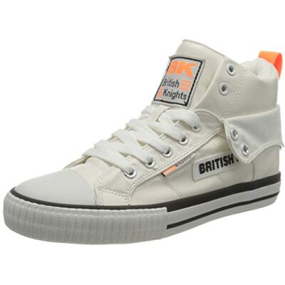 British Knights Damen Roco Tag Sneaker, White Neon Orange, 36 EU British Knights Damen Roco Tag Sneaker, White Neon Orange, 36 EU