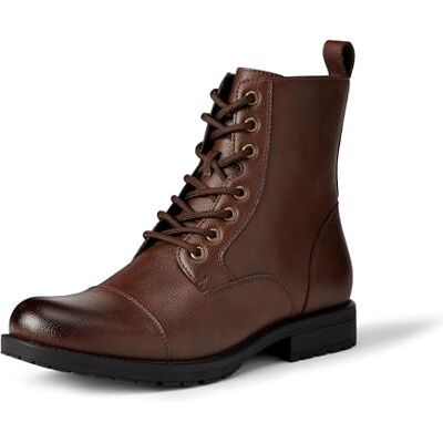 Amazon Herren Schnürstiefel Mit Zehenkappe Und Reißverschluss, Dunkelbraun, 40 EU Amazon Herren Schnürstiefel Mit Zehenkappe Und Reißverschluss, Dunkelbraun, 40 EU