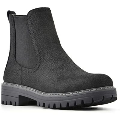 CLIFFS BY WHITE MOUNTAIN Damen Mastery Chelsea-Stiefel, Schwarz glatt, 39 EU CLIFFS BY WHITE MOUNTAIN Damen Mastery Chelsea-Stiefel, Schwarz glatt, 39 EU