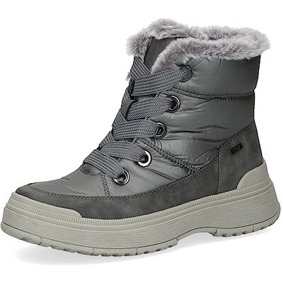 CAPRICE Damen Winterstiefeletten zum Schnüren Airmotion Gefüttert mit Reißverschluss Weite G, Grau (Dk Grey Comb), 39 EU CAPRICE Damen Winterstiefeletten zum Schnüren Airmotion Gefüttert mit Reißverschluss Weite G, Grau (Dk Grey Comb), 39 EU