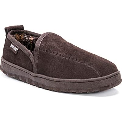 MUK LUKS Eric Herren Dbl Gore Printed Berber Suede Slip On-Braun Hausschuh, Schokoladenbraun, 44.5 EU MUK LUKS Eric Herren Dbl Gore Printed Berber Suede Slip On-Braun Hausschuh, Schokoladenbraun, 44.5 EU