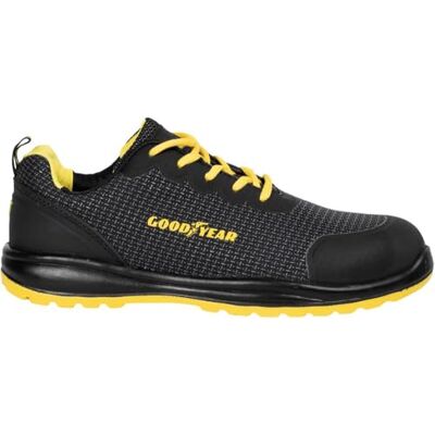 Goodyear Schwarze, Atmungsaktive Sicherheitsschuhe, Sicherheit Bei Der Arbeit, Kategorie S3, Größe 42 Goodyear Schwarze, Atmungsaktive Sicherheitsschuhe, Sicherheit Bei Der Arbeit, Kategorie S3, Größe 42